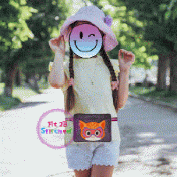 Super Kitten 1 ITH Lined Zipper Waist Pouch 5x7