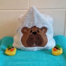 Teddy Bear Boy Towel Hoodie