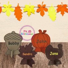 Thanksgiving ITH Table Name Tag Set