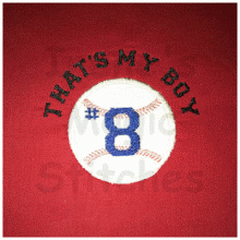 That's My Boy & Numbers Applique 4x4