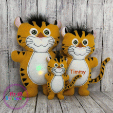 Timmy Tiger ITH Stuffie 3 Sizes