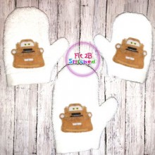 Tow Truck Bath Mitt ITH 5x7