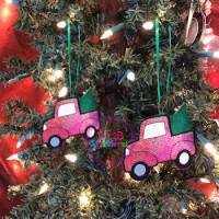 Truck With Tree FSL Orn 2 Sizes