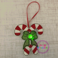 Twinkling Candy Cane Orn ITH 4x4