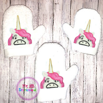 Unicorn Bath Mitt ITH 5x7