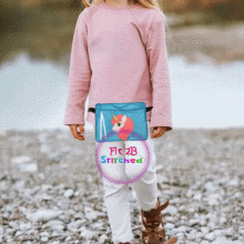 Unicorn ITH Lined Zipper Waist Pouch 5x7