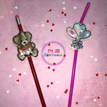 Valentine Shaker ITH Pencil-Straw Buddy Set 7