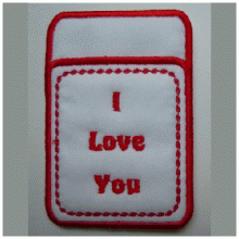 Valentine Gift Card Holder ITH 4x4