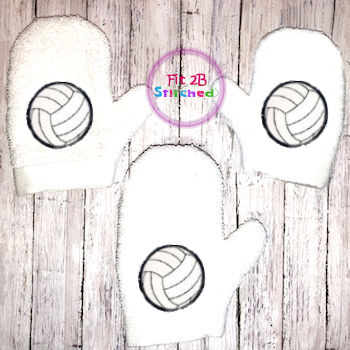 Volleyball Bath Mitt ITH 5x7