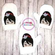 Warrior Princess Bath Mitt ITH 5x7