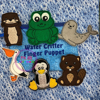 Water Critter ITH Finger Puppet Set 2