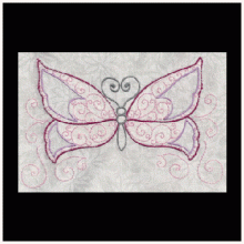Whimsical Butterflies CW 4x4 5x7