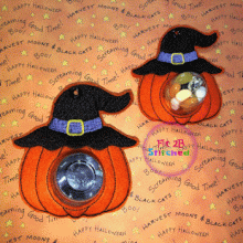 Witchy Pumpkin ITH Candy Cup Holder 2 Sizes