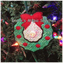 Wreath FSL String Light Ornament