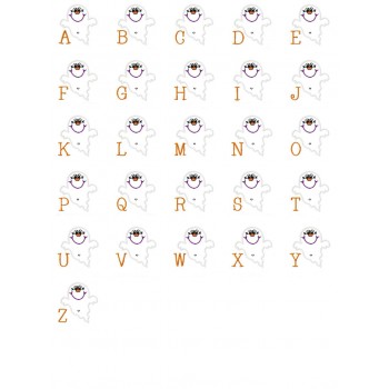 Friendly Ghost Appl Alphabet