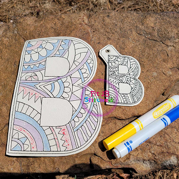 Mandala Alphabet B Dry Erase Coloring ITH