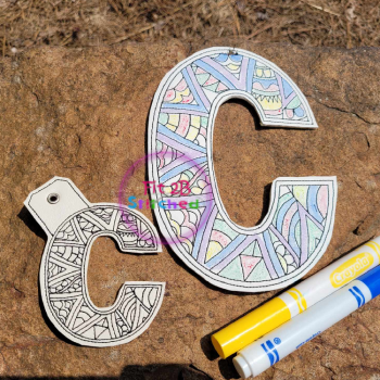 Mandala Alphabet C Dry Erase Coloring ITH