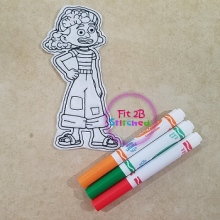 Italian Red Haired Girl Dry Erase Coloring Doll ITH