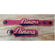 Niners Snap Bracelet-Key Fob Set ITH