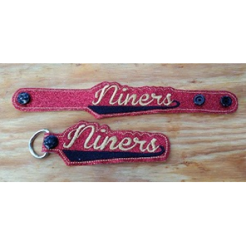 Niners Snap Bracelet-Key Fob Set ITH