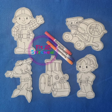 Builder Bob and Friends Dry Erase Coloring Doll Set ITH
