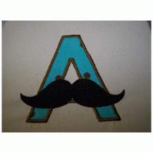 Mustache Applique Alphabet
