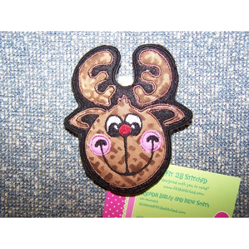 Rudolph Memo Clip Applique ITH 