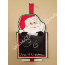 Santa Count Down to Christmas Chalkboard ITH