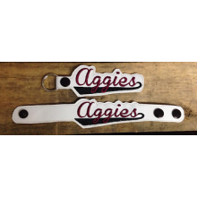 Aggies Snap Bracelet-Key Fob Set ITH