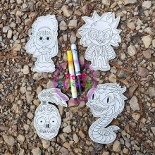 Beetlejuice Dry Erase Coloring Set ITH 5x7