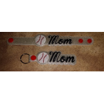 Baseball Mom Snap Bracelet-Key Fob Set ITH