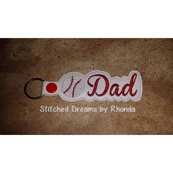 Baseball Dad Key Fob ITH