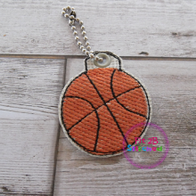 Basketball Zip It Charm ITH