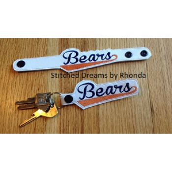 Bears Snap Bracelet-Key Fob Set ITH