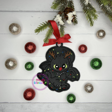 Black Dragon Anime Christmas Ornament ITH