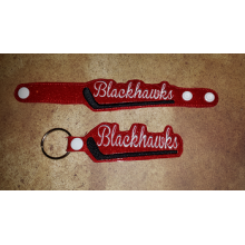 Blackhawks Snap Bracelet-Key Fob Set ITH