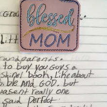 Blessed Mom Magnetic Bookmark ITH