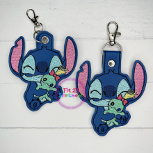 Blue Alien and Pal SnapIt Taglet Set ITH