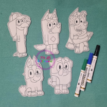 Blue and Friends 3 Dry Erase Coloring Set ITH