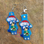 Blue Heeler Dog Christmas SnapIt Taglet Set ITH