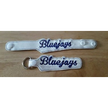 Blue Jays Snap Bracelet-Key Fob Set ITH