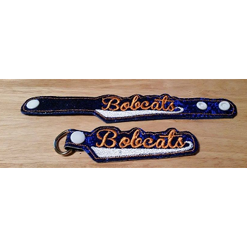 Bobcats Snap Bracelet-Key Fob Set ITH