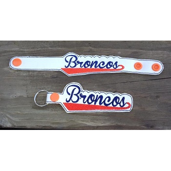 Broncos Snap Bracelet-Key Fob Set ITH