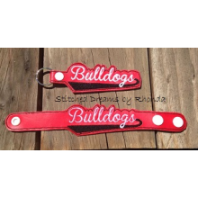 Bulldogs Snap Bracelet-Key Fob Set ITH 