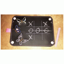 Butterfly Chalkboard Travel TicTacToe ITH