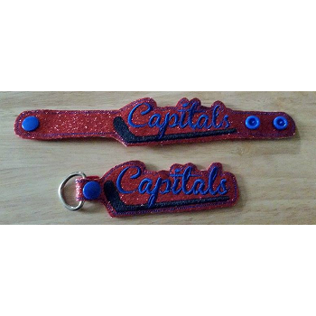 Capitals Snap Bracelet-Key Fob Set ITH