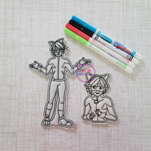 Cat Adrian Dry Erase Coloring Doll ITH