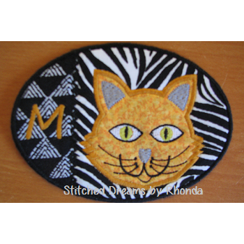 Cat Face Mug Rug ITH