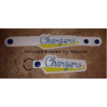Chargers Snap Bracelet-Key Fob Set ITH