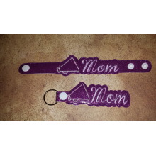 Cheer Mom Snap Bracelet-Key Fob Set ITH